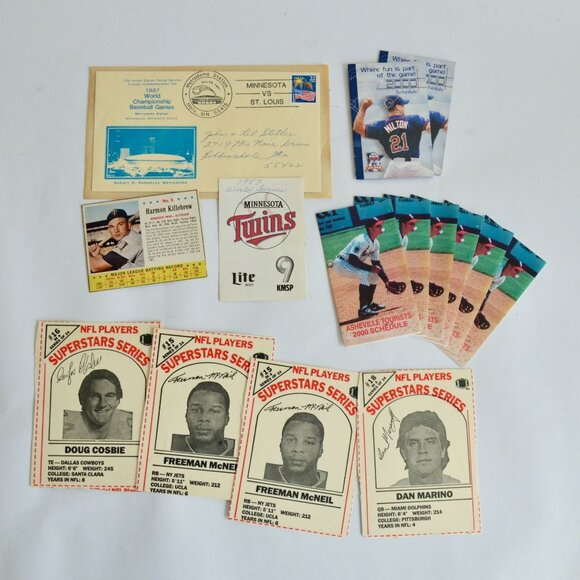Lot 4 Milk Carton Football Cards Dan Marino Doug Cosbie Freeman McNeil & Misc. - Picture 1 of 8